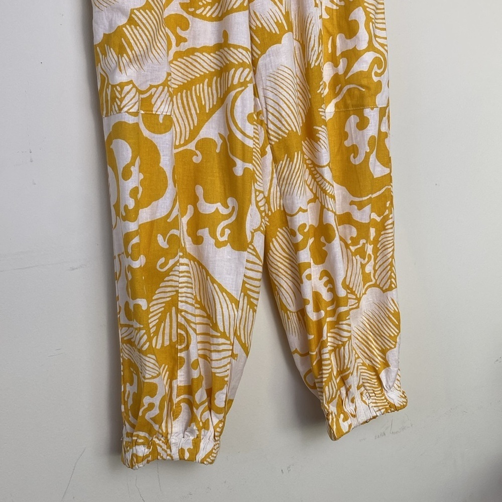 NWT Haute Hippie Linen Printed Tapered Elastic Ankle Pajama Trousers Size Small - Picture 2 of 12